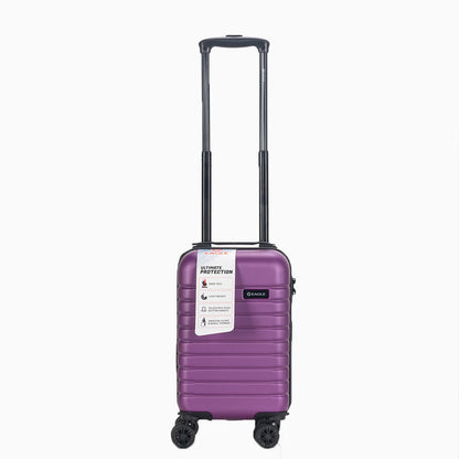 Purple hard shell carry-on suitcase with telescopic handle and spinner wheels20