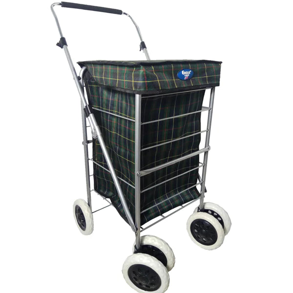 Eagle London Deluxe Shopping Trolley 6 Wheels – Beautiful Tartan Print